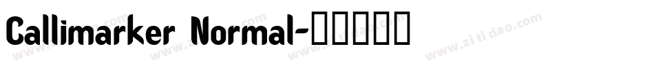 Callimarker Normal字体转换